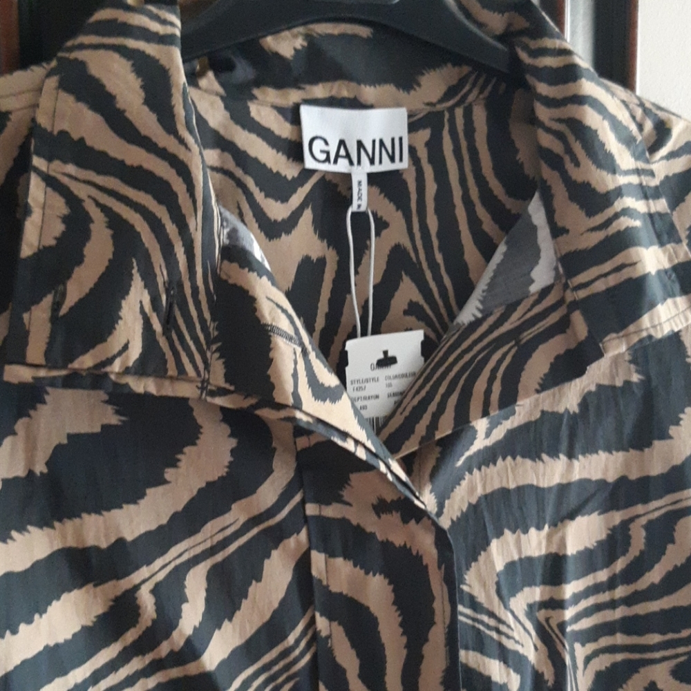 Ganni Zebra Print Cotton Dress - Picture 5 of 14